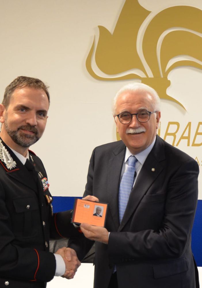 Il professor Calabrese con il tenente colonnello Lando