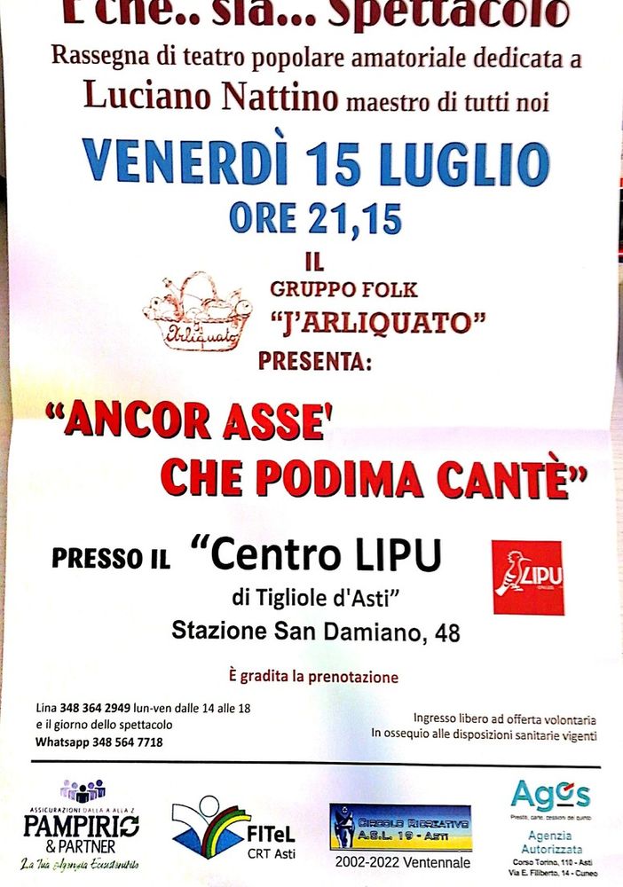 Venerdì 15 luglio un nuovo appuntamento con la rassegna &quot;E che Sia...Spettacolo&quot;