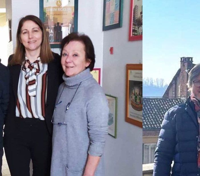 Gli addetti con i sindaci Macchia (Villafranca) e Forno (Baldichieri)