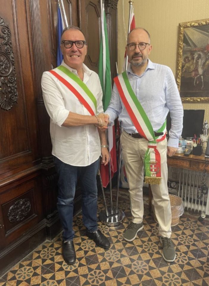I sindaci di Costigliole e di Asti Enrico Alessandro Cavallero e Maurizio Rasero