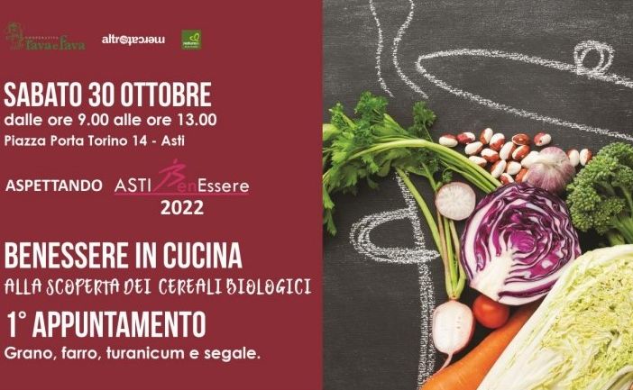 La locandina dell'iniziativa relativa i cereali biologici Rava e Fava