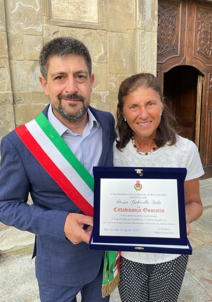 La dottoressa Sala con il sindaco di Roccaverano