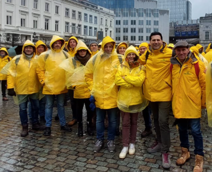 La manifestazione Coldiretti a Bruxelles