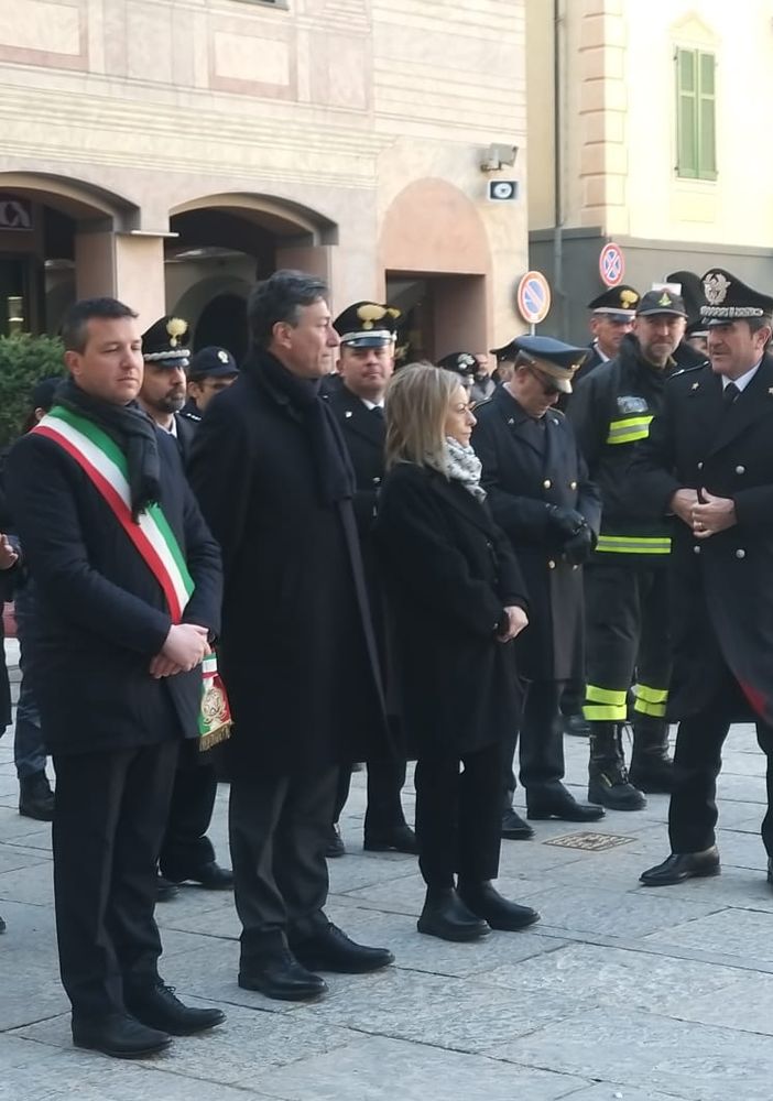 Alcune immagini che documentano la cerimonia svoltasi in mattinata