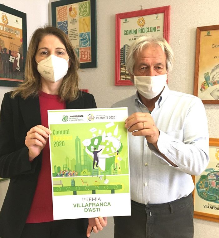 Anna Macchia, sindaco di Villafranca d'Asti, e l'assessore Antonio Accasto