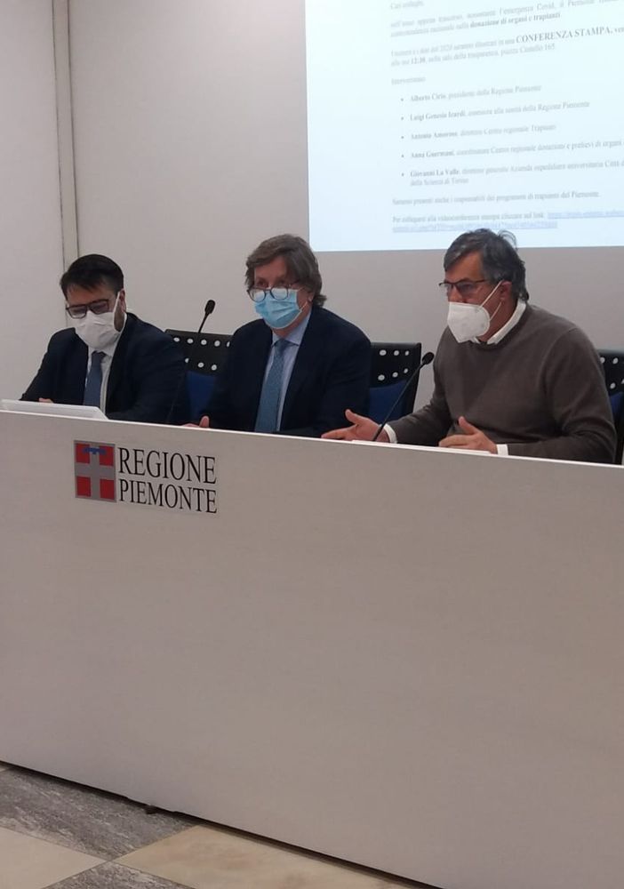 Conferenza stampa trapianti in Piemonte