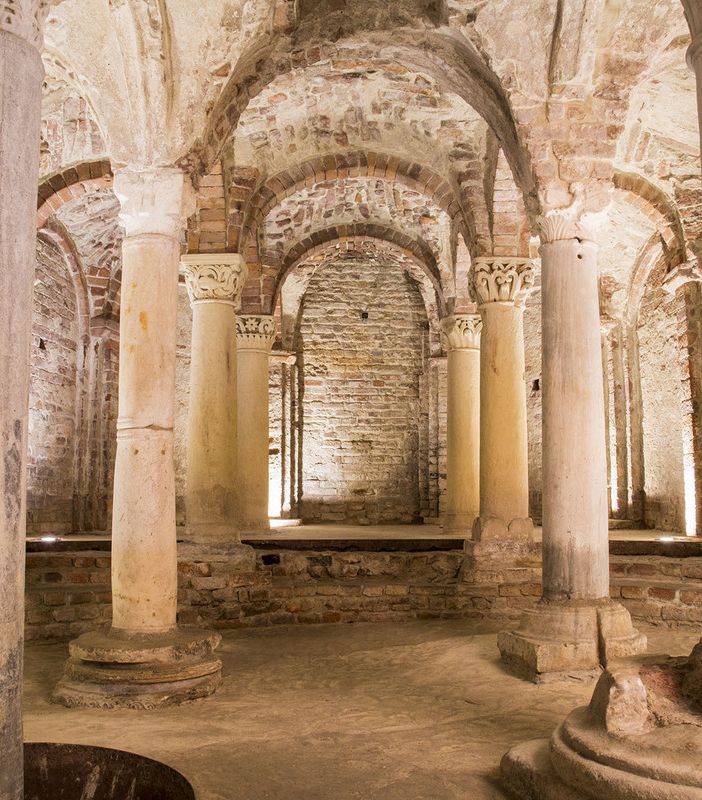 Uno scorcio della Cripta e Museo di Sant'Anastasio, ad Asti