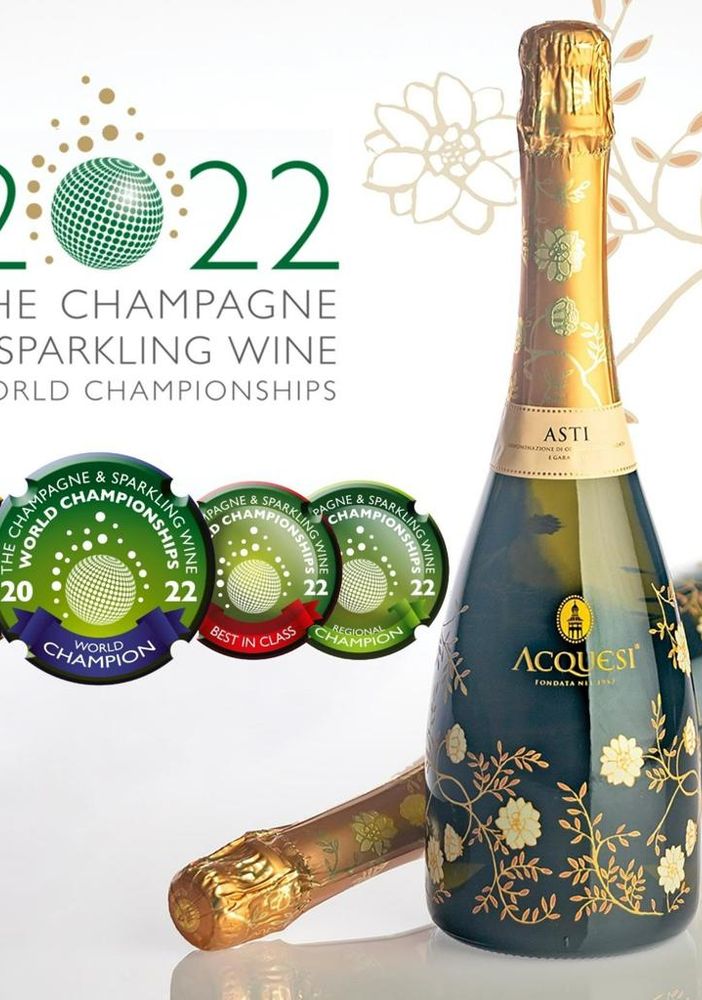 “Acquesi” Asti DOCG della cantina Cuvage è, per la terza volta, Campione Mondiale degli spumanti aromatici al Champagne &amp; Sparkling Wine World Championship