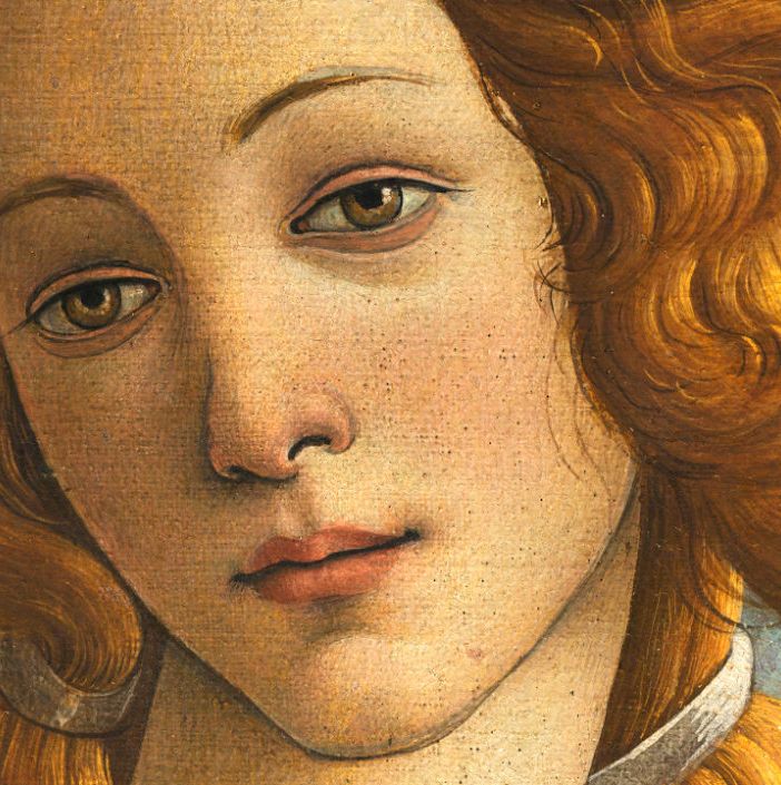 Dettaglio del dipinto La nascita di Venere di Sandro Botticelli