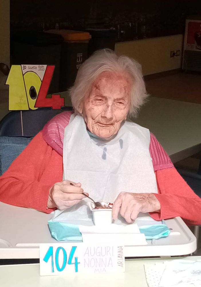 Ernestina per il suo 104 esimo compleanno, lo scorso 10 agosto