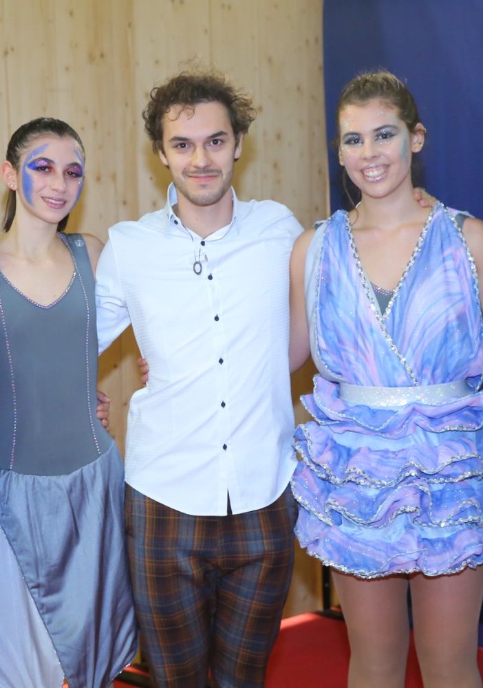 Il Quartetto Euphorie con l'allenatore Federico Trento