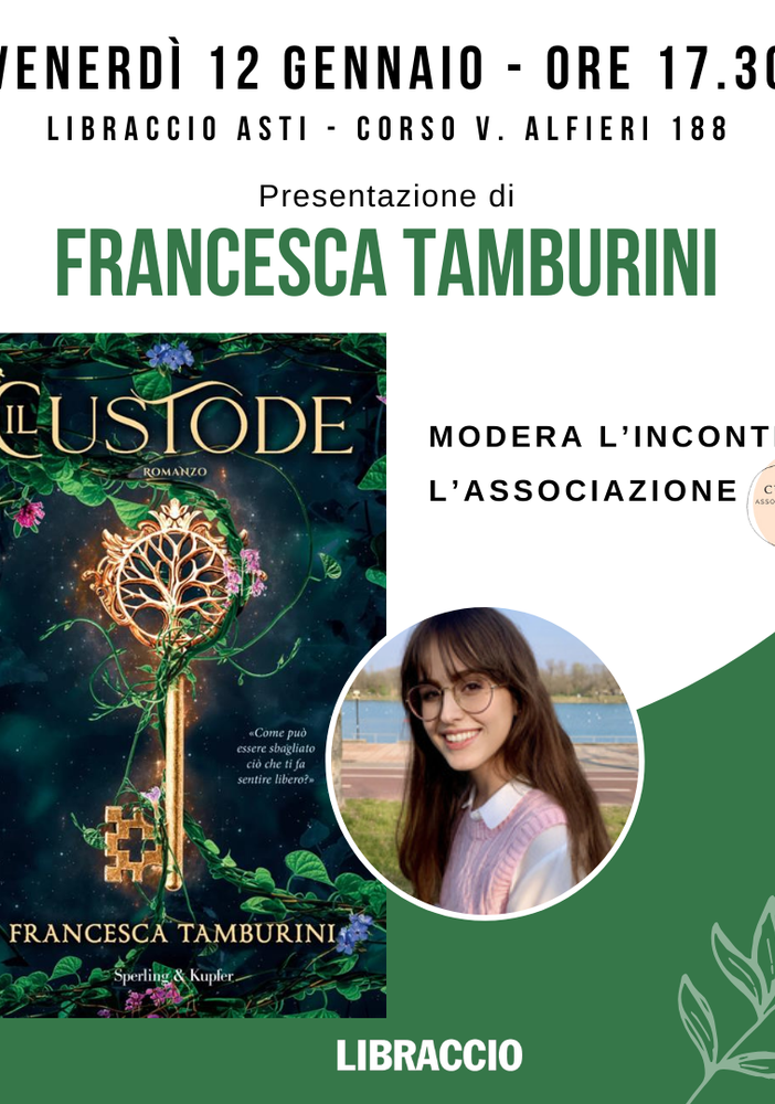 Presentazione astigiana per il romanzo d'esordio della influencer letteraria Francesca Tamburini