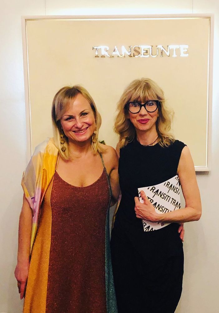 Feofeo con la curatrice Raffaella A. Caruso