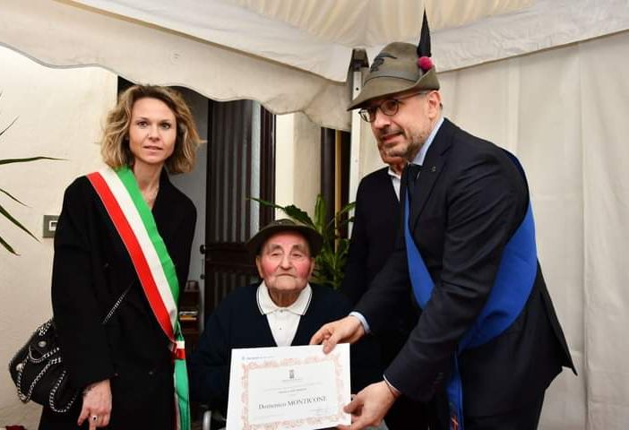 Domenico Monticone con il sindaco di Asti e presidente della Provincia Maurizio Rasero e la vice sindaco di Asti Stefania Morra
