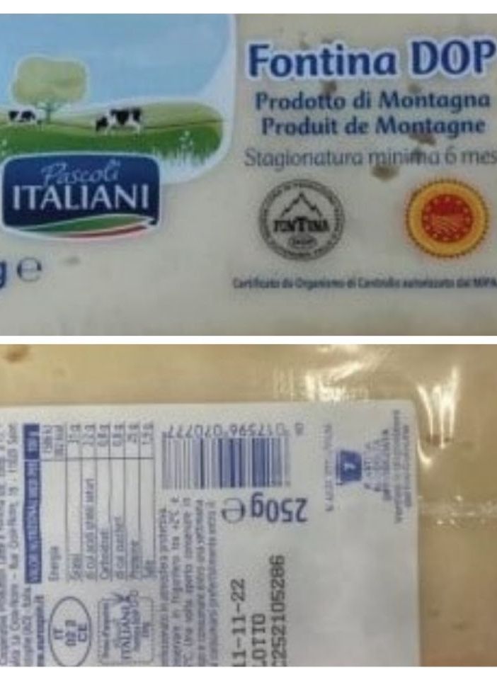 Rischio escherichia coli in un lotto di fontina Eurospin
