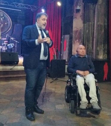 Fornaro e Castaldo ritratti nel corso di un evento pre covid al Diavolo Rosso