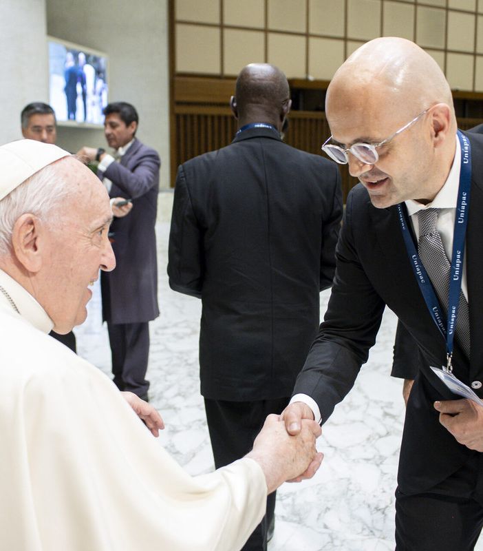 Paolo Porrino con Papa Francesco