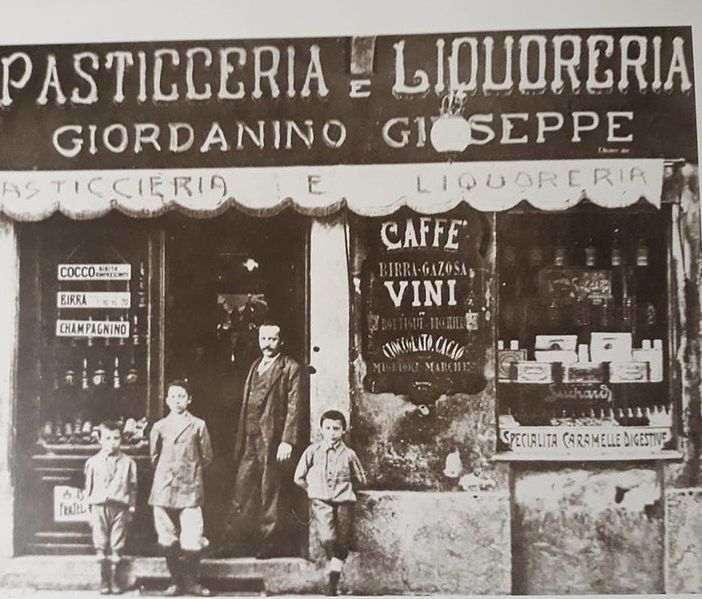 Foto storica della Pasticceria Giordanino
