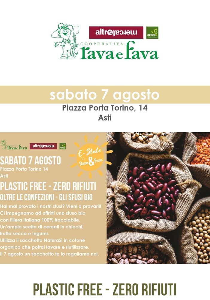 Per E-State in Rava &amp; Fava, al NaturaSì, giornata dedicata agli sfusi bio