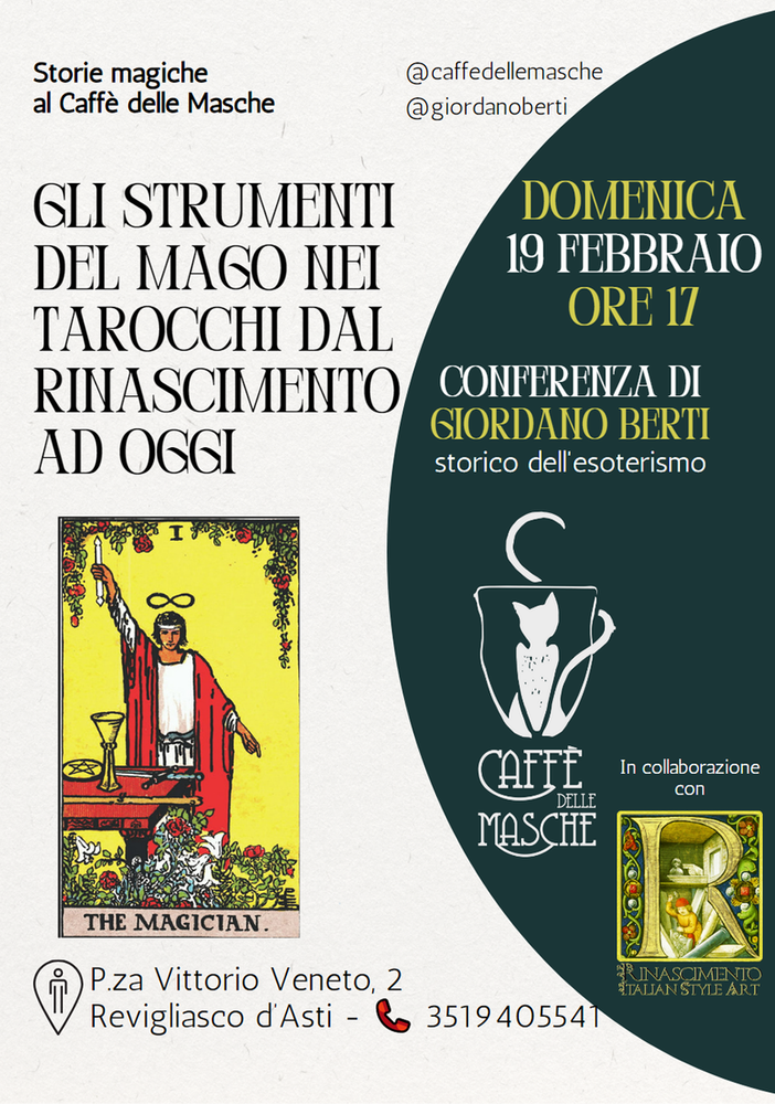 A Revigliasco d'Asti lo storico Giordano Berti tiene una conferenza sul Mago nelle carte dei Tarocchi
