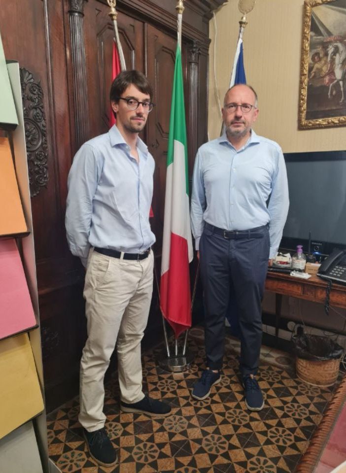 Il presidente del Consiglio comunale Federico Garrone e il sindaco Maurizio Rasero