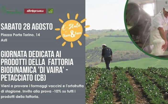 La locandina della Giornata dedicata alla Fattoria biologica Di Vaira