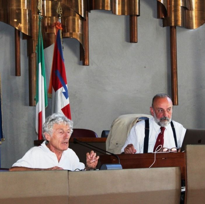 Il presidente del Distretto Goria con il vice Miroglio ieri in Provincia