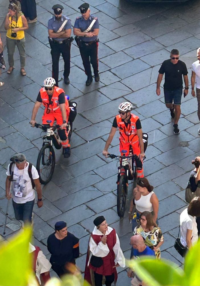 Il Green Team Rescue della Croce Verde di Asti in azione al Palio