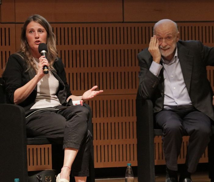 Gribaudo e Petrini nel corso dell'incontro