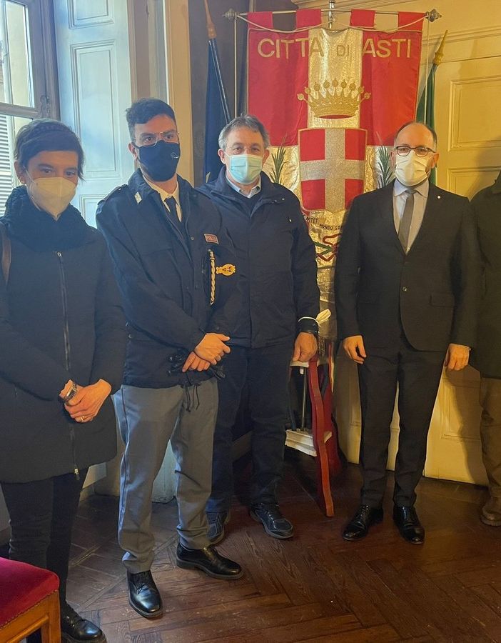 Ricevuti in Municipio i neo pensionati della Questura di Asti