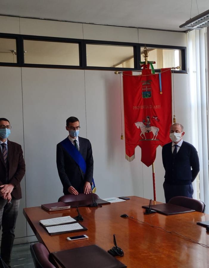 Anche la Provincia di Asti ha ricordato le vittime del Covid. Lanfranco: &quot;Un abbraccio a chi ha perso amici e familiari&quot;