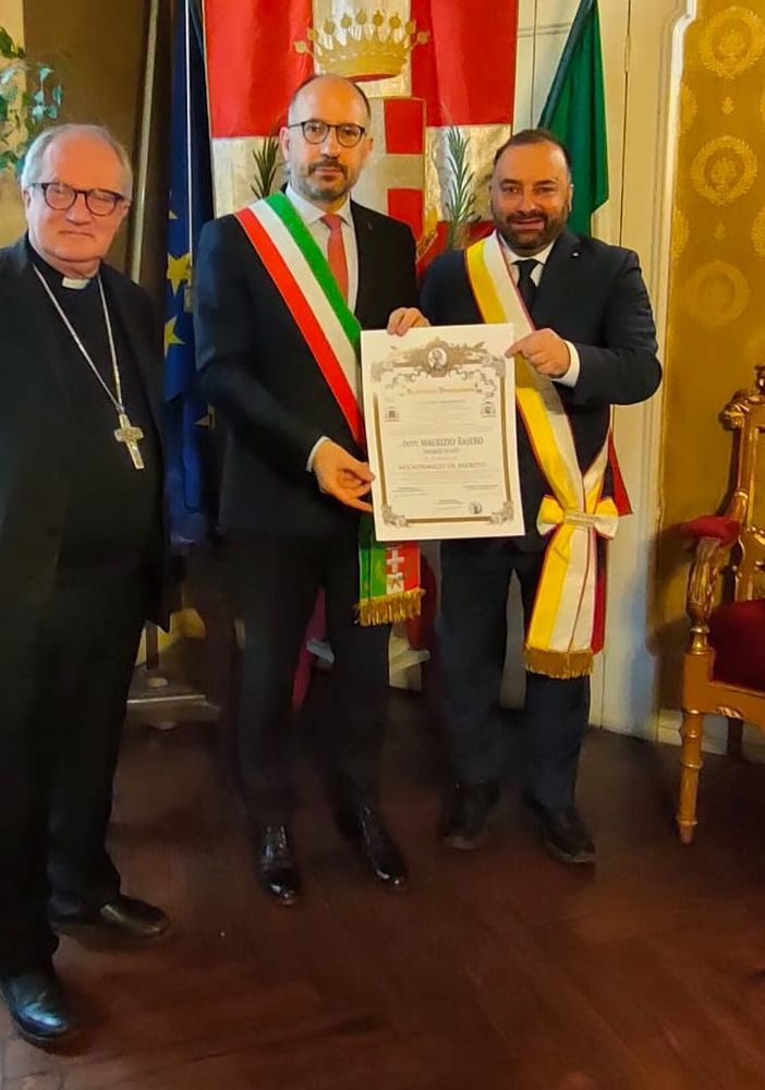 Il sindaco Rasero riceve il titolo di accademico di merito dall’Accademia Bonifaciana