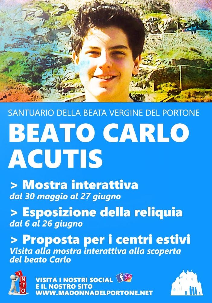 Locandina mostra itinerante Beato Carlo Acutis