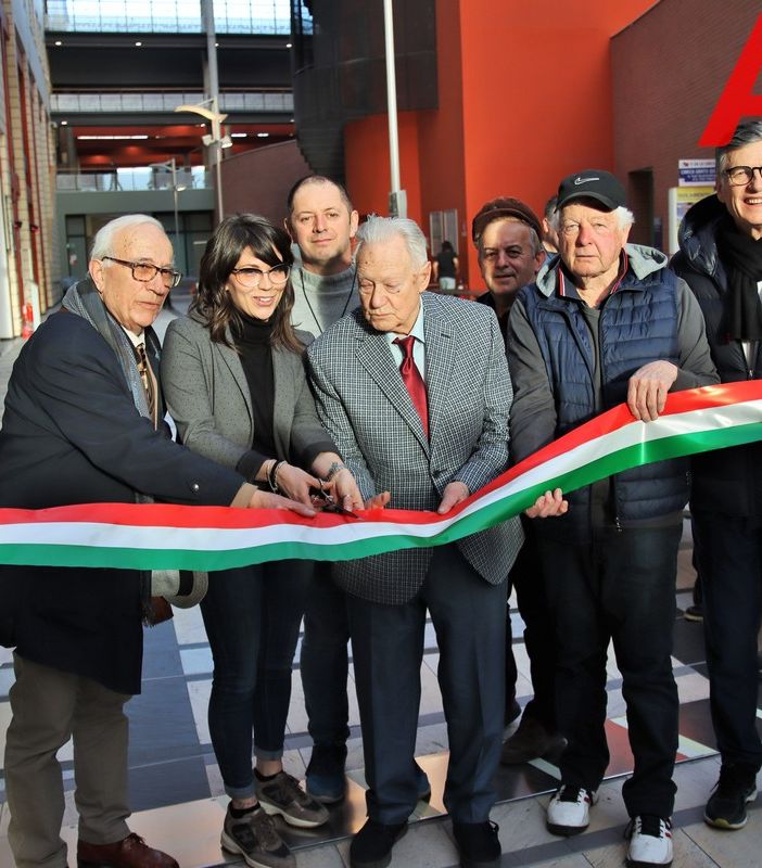 Il padrino Bruno Prosdocimi con l'assessore Pietragalla, Marco Gabusi, Andrea Morando, Stacchini e Sacco (vicino al fratello Mario) Ph MerfePhoto