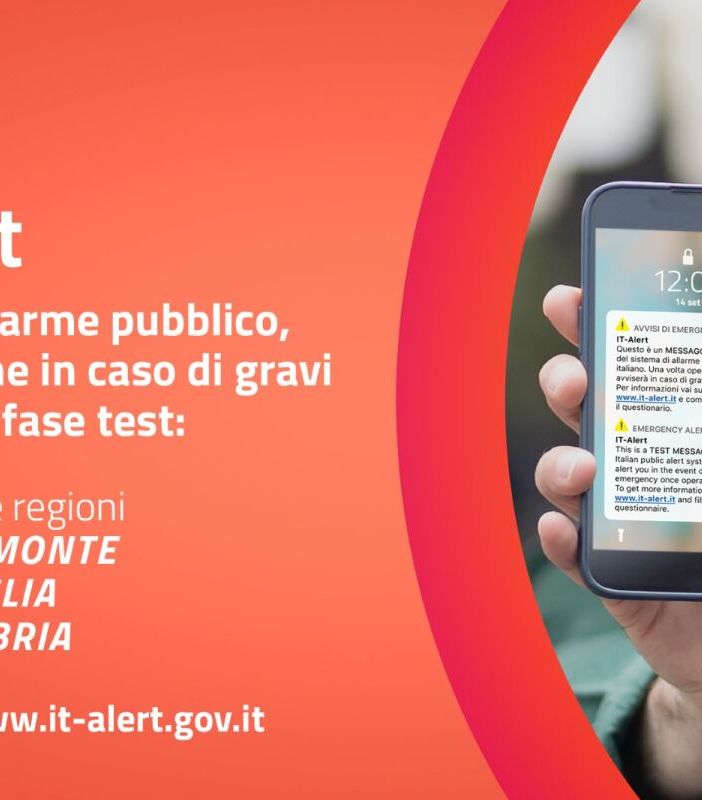 IT - ALERT: il 14 settembre in Piemonte il nuovo test del sistema di allarme pubblico