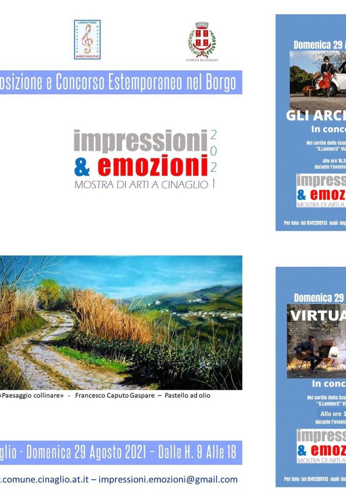A Cinaglio una domenica d'arte grazie al concorso “Impressioni &amp; emozioni 2021”