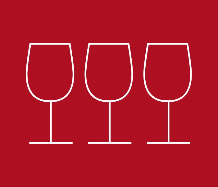 Il logo dei Tre Bicchieri del Gambero Rosso