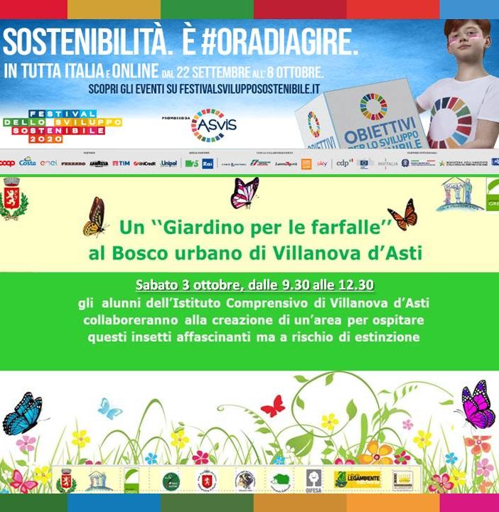 Villanova d’Asti: sabato mattina verrà inaugurato il Giardino per le farfalle
