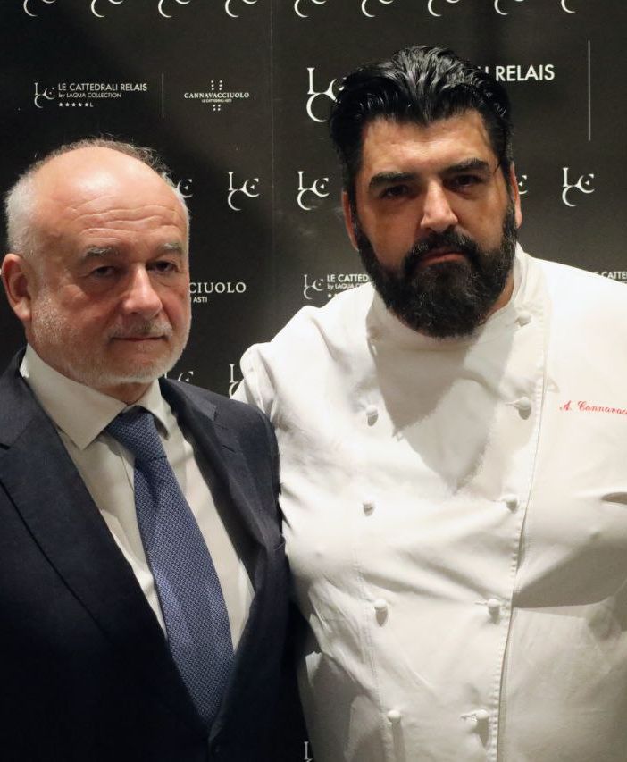 Antonino Cannavacciuolo con Livio Negro titolare del resort (MerfePhoto)