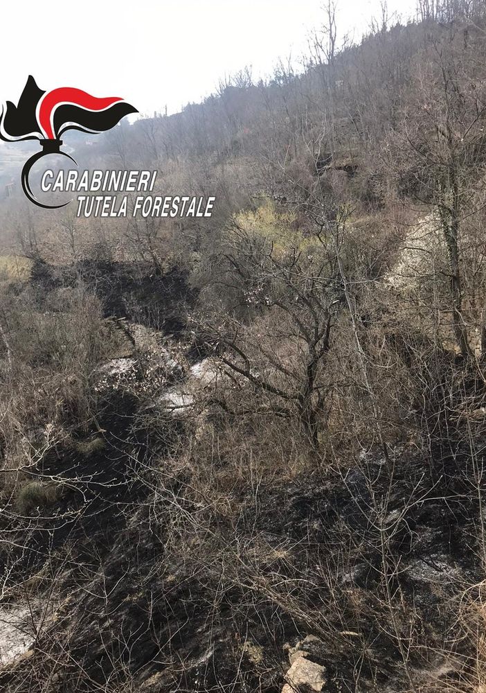 Vasto incendio boschivo a Roccaverano. Bruciato un ettaro e mezzo (AGGIORNAMENTO)