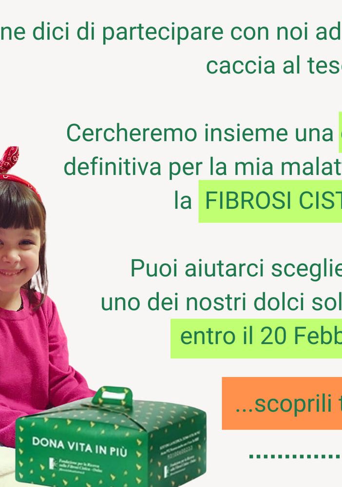 Prenota un 'dolce solidale' per contribuire a battere la fibrosi cistica