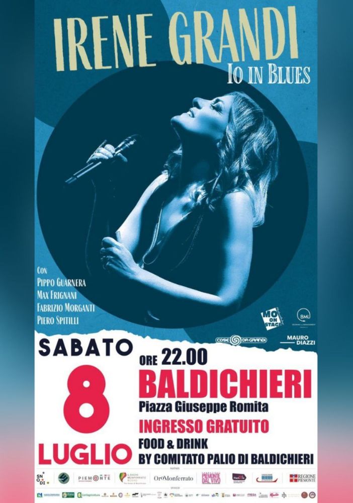 Irene Grandi, con il tour &quot;Io in blues&quot;, a Baldichieri con il Comitato Palio