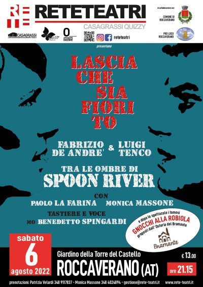 Ad agosto tre appuntamenti di Rete Teatri, con il nuovo spettacolo &quot;Lascia che sia fiorito...&quot;