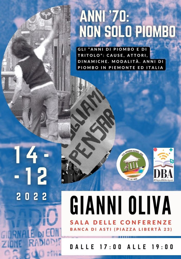 &quot;Anni '70: non solo piombo&quot;: al via il ciclo di conferenze targato Liceo Classico Alfieri