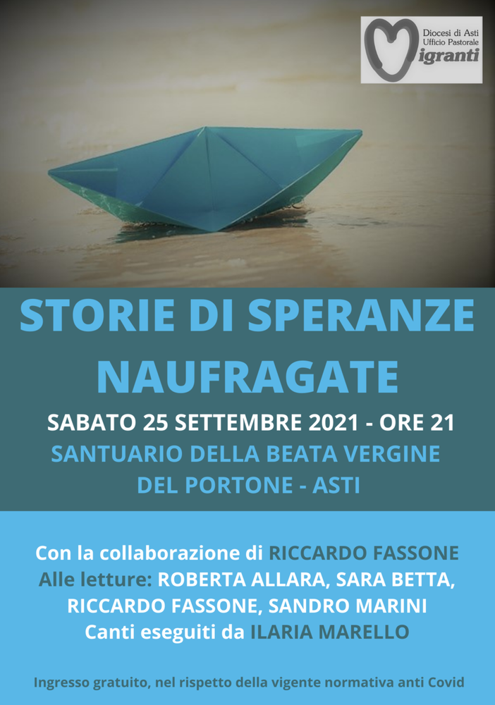Questa sera &quot;Storie di speranze naufragate&quot; al santuario della Madonna del Portone
