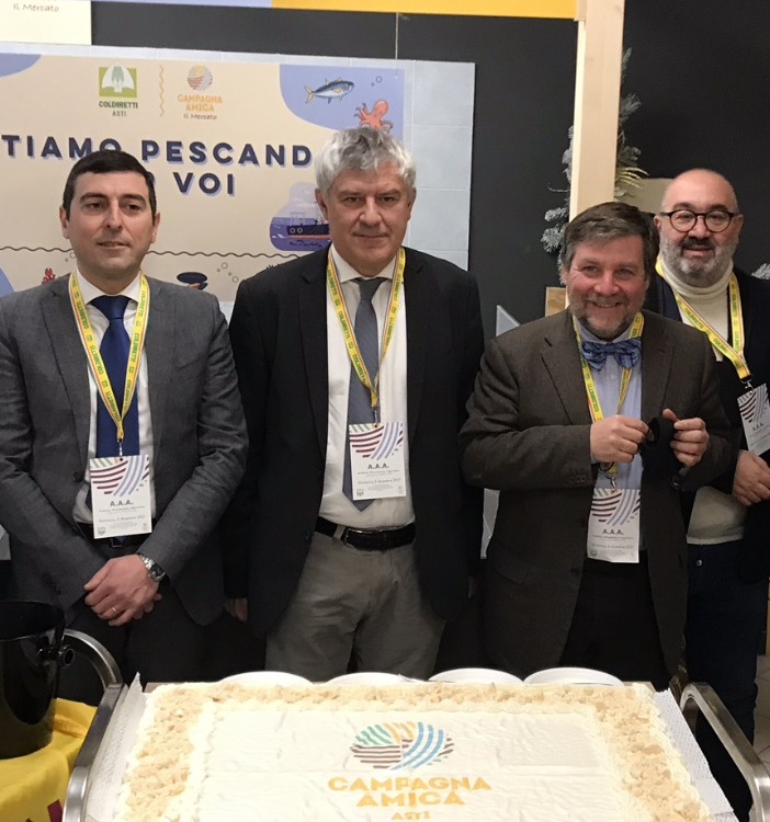 Foto di repertorio durante anniversario del Mercato Contadino di Campagna Amica Asti dicembre 2021