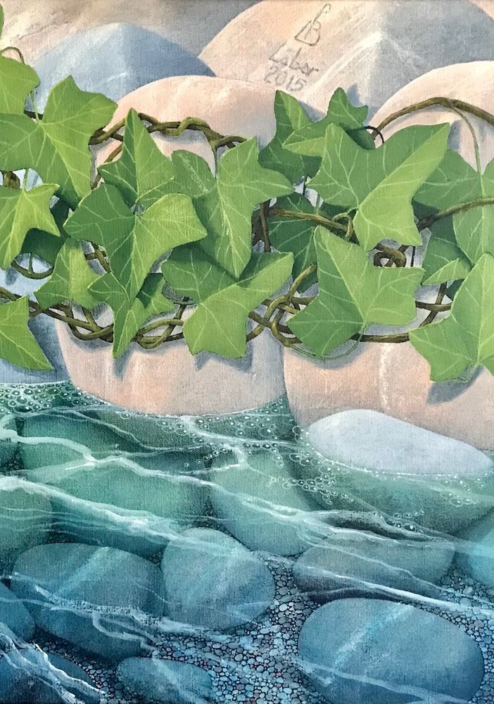 L'edera vicino all'acqua, una delle opere esposte in mostra