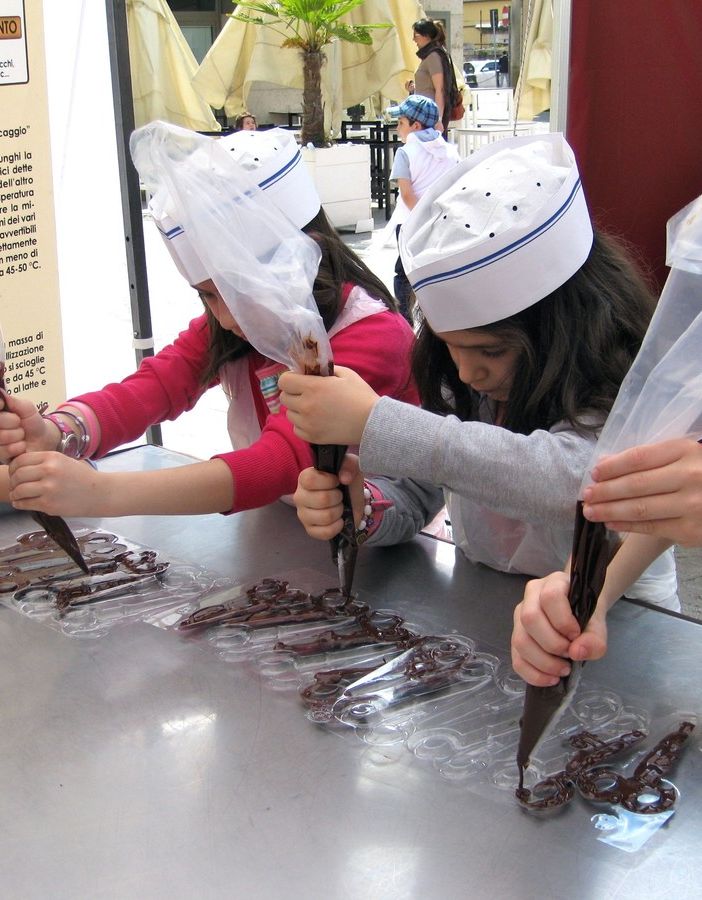 Uno dei laboratori di Chocomoments