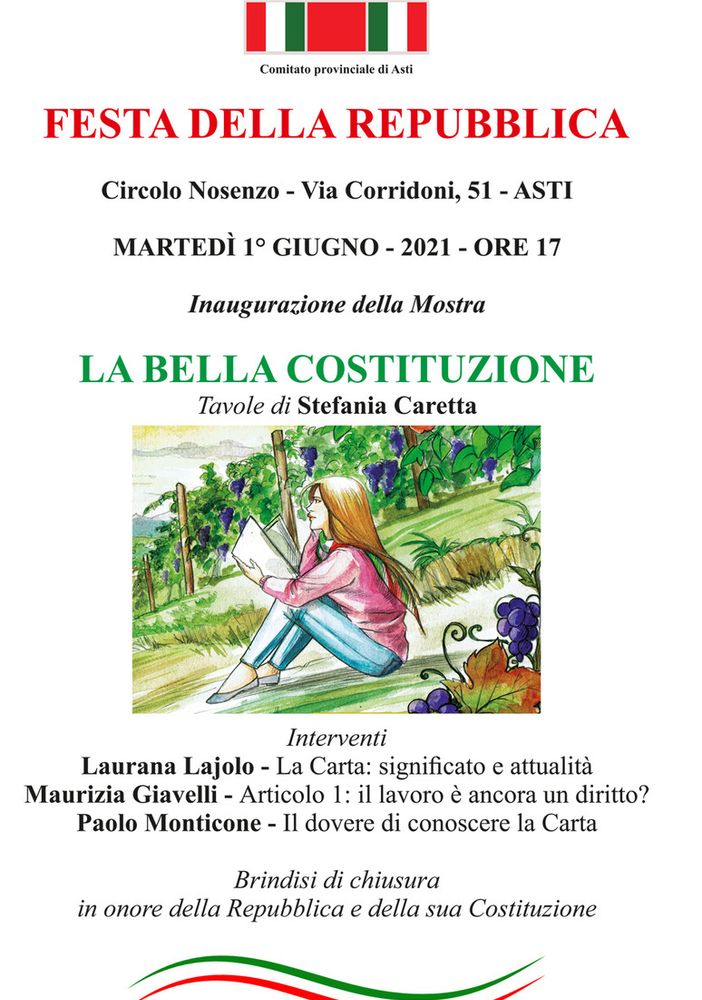 Locandina mostra &quot;La Bella Costituzione&quot;