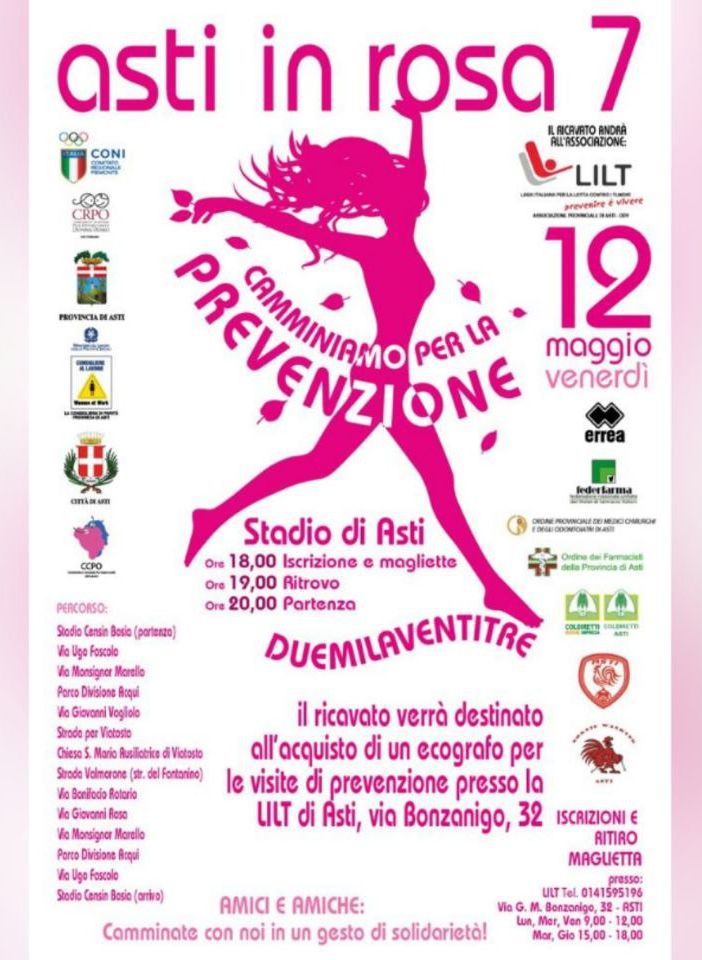 La locandina della edizione 2023 di &quot;Asti in Rosa&quot;